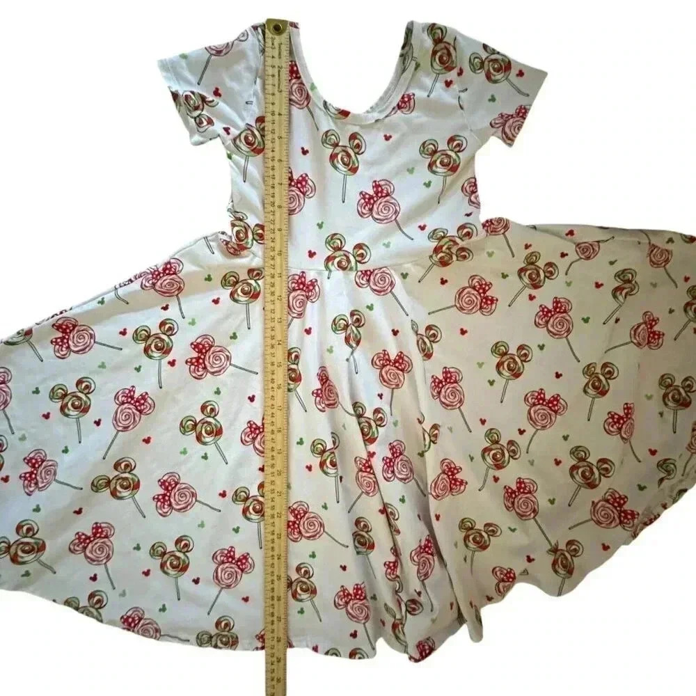 Wild Rich Kids twirl dress girls size 11/12 disney christmas lollipops print - Picture 6 of 10